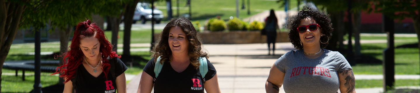 Students walking on campus