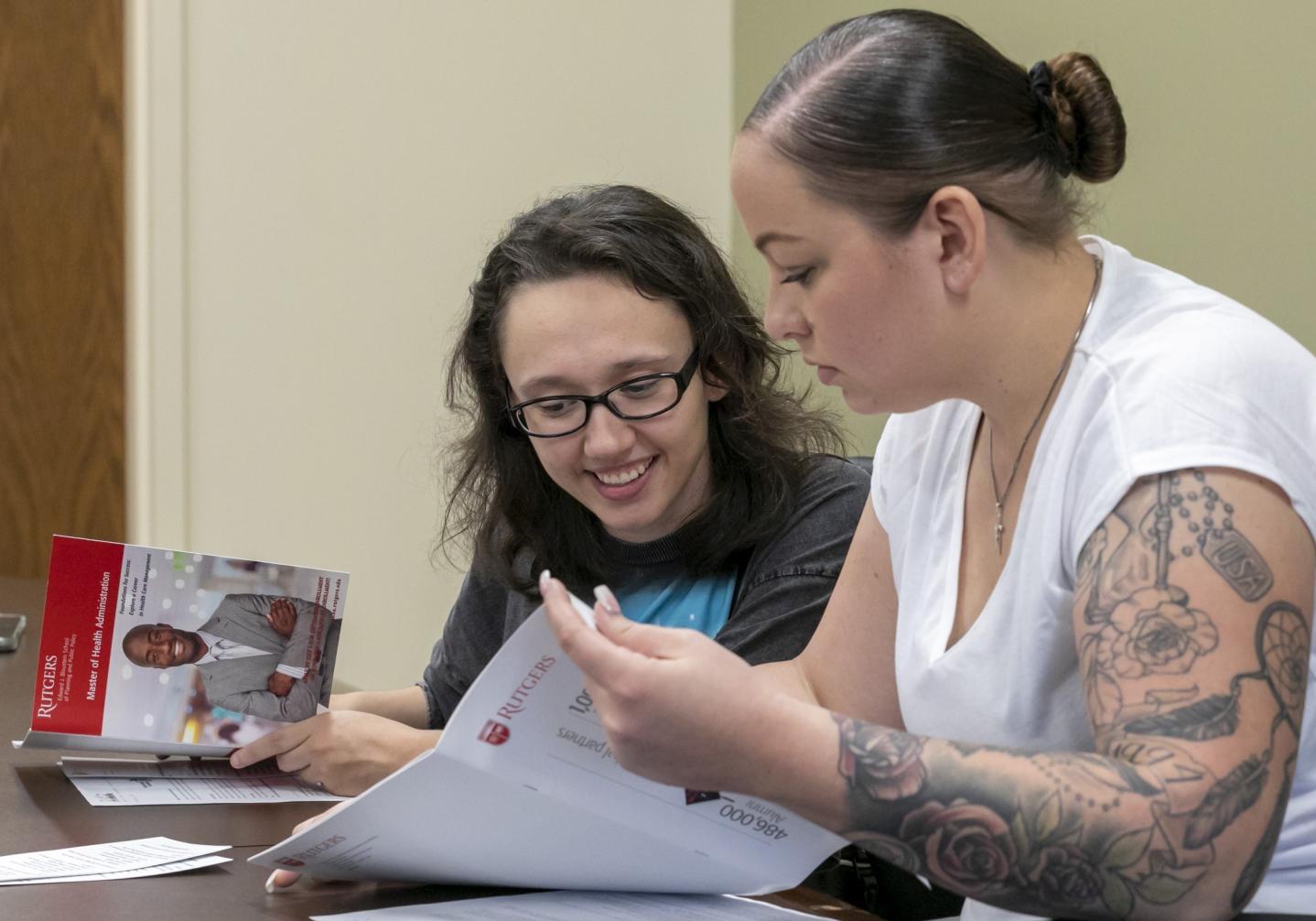 Students studying together